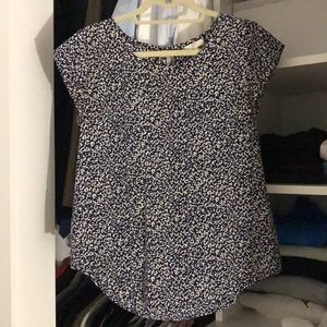 Joie blue & white top, S